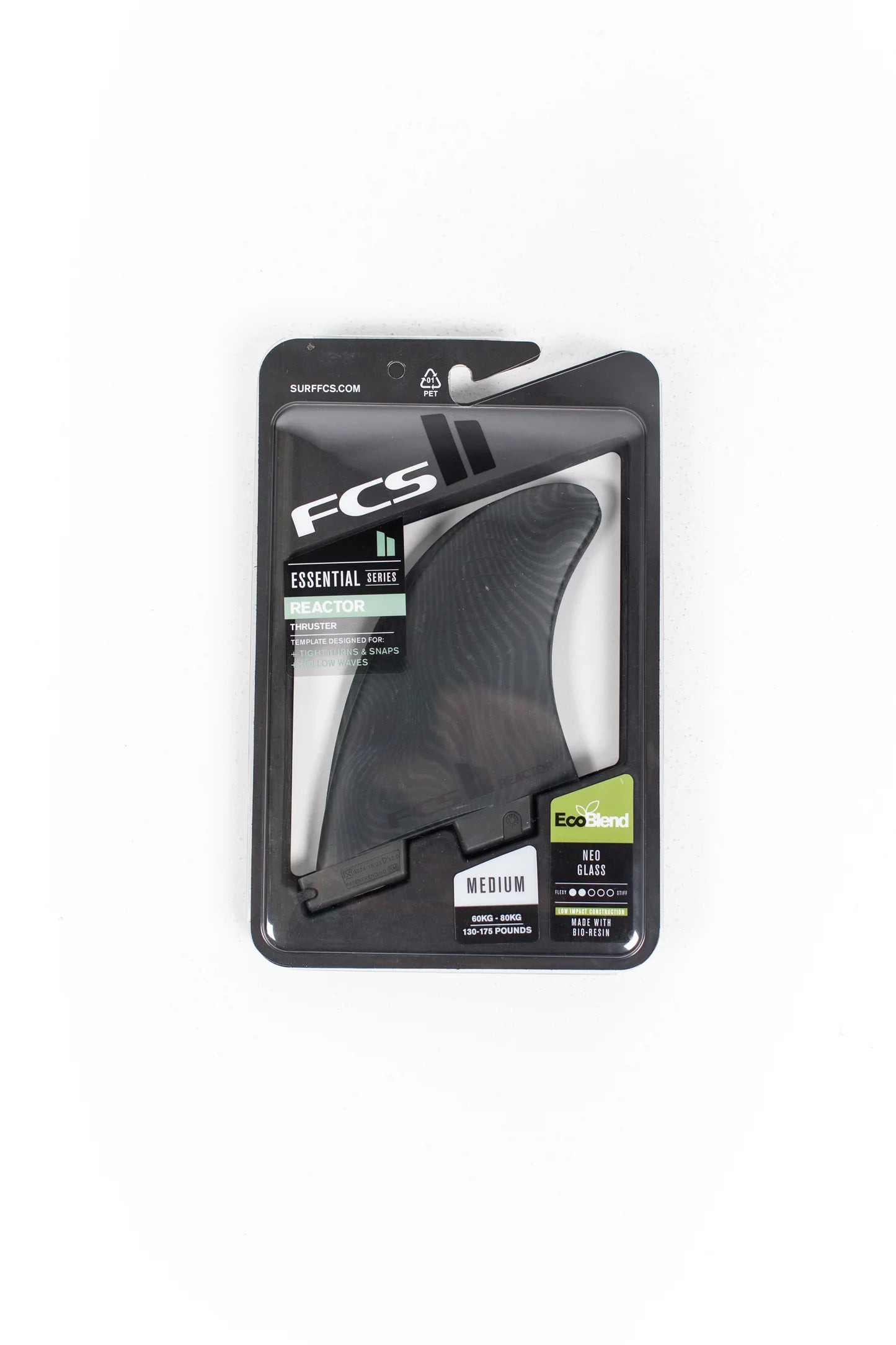 FCS II Reactor Neo Glass Medium Ash Tri Fins