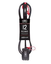 O&E ONE XT BIG WAVE PIN RELEASE LEASH 12'  BLACK