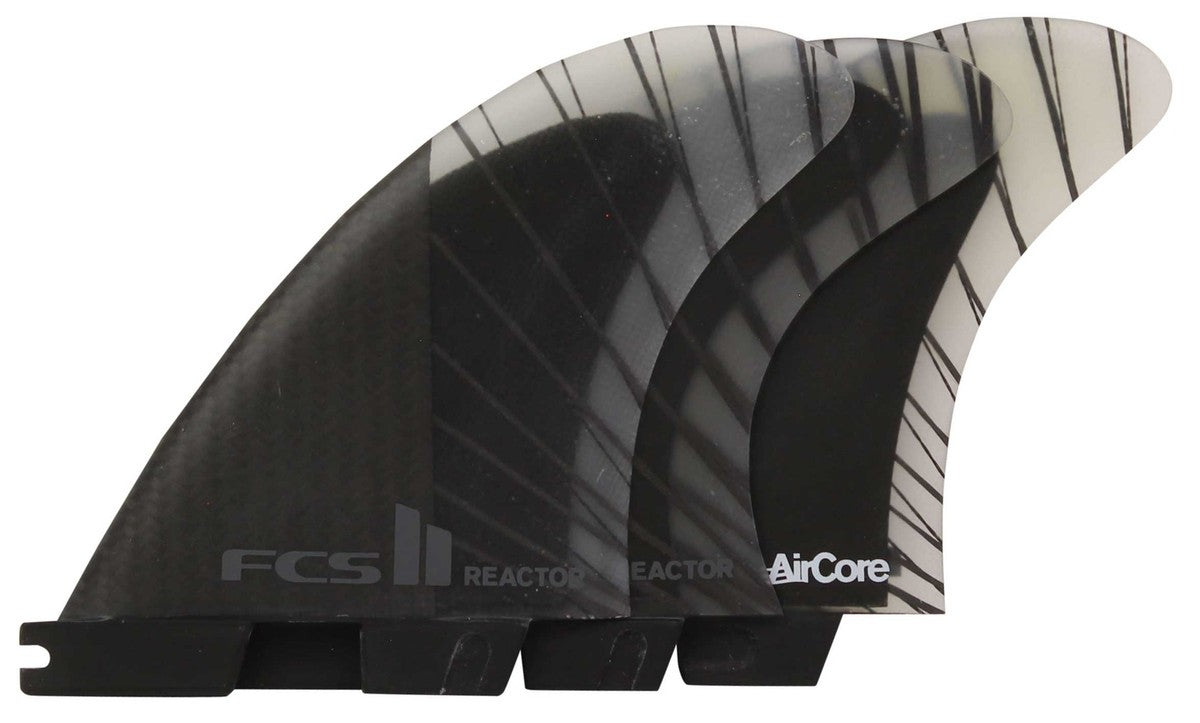 FCS II Reactor PC Large Charcoal/Black Tri Retail Fins